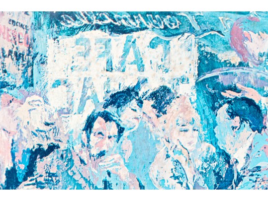 Leroy Neiman Signed Offset Lithograph, Impressionist Style Interior