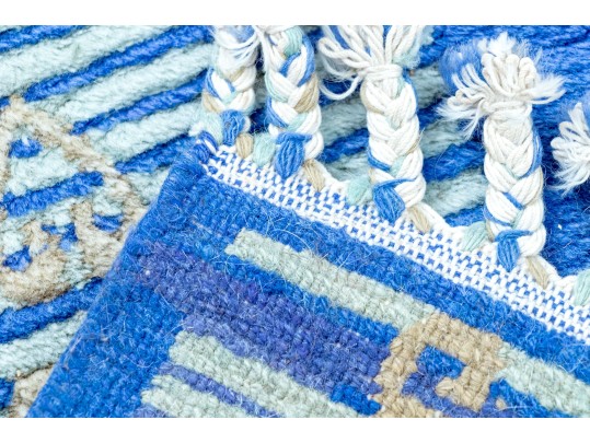 Hand-loomed Wool Runner Carpet, 4'-7 1/2