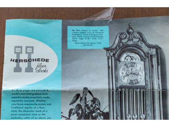 Antique Herschede Five Tube Tall Case Clock