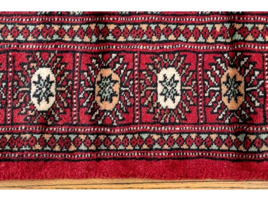 Hand Knotted Wool Pakistan Bokara Mat, 3'-1