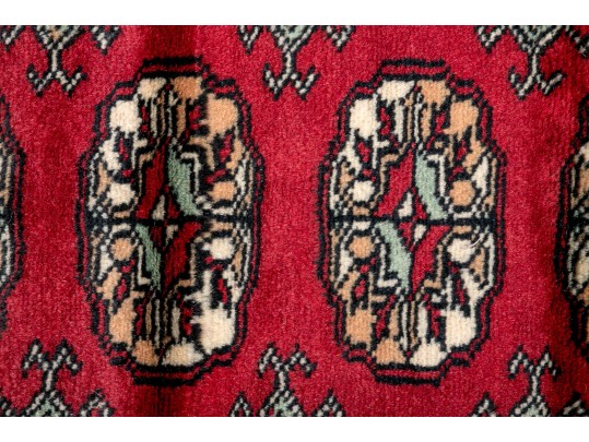 Hand Knotted Wool Pakistan Bokara Mat, 3'-1