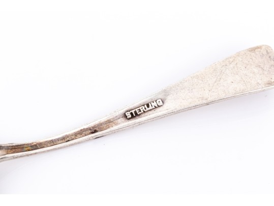 Collection Of Ten Sterling And Coin Silver Salt Spoons 