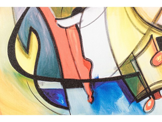 Alfred Gockel (German, B. 1952) Large Giclee On Canvas 