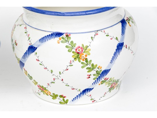 Collection Of Three Italian Hand-painted Ceramic Wares