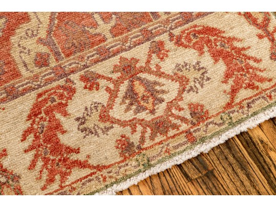 Arts And Crafts Style Hand Knotted Wool Mat, 2' X 3', New