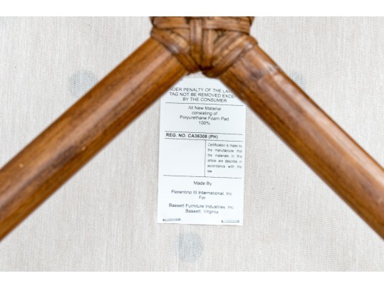 Set Of Three Faux Bamboo And Rattan And Woven Back Armchair - Frames