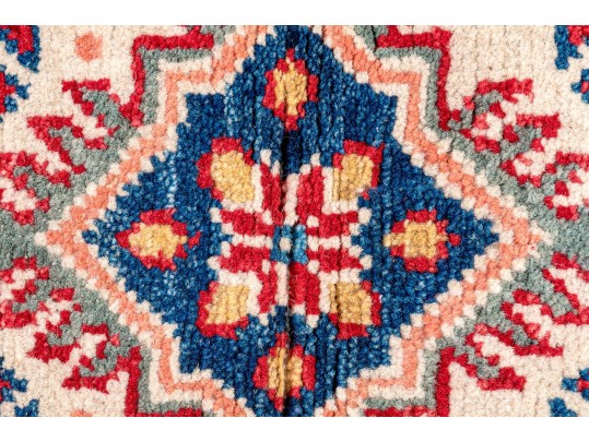 Hand-knotted Wool Pakistan Kazak Runner, 6'-5