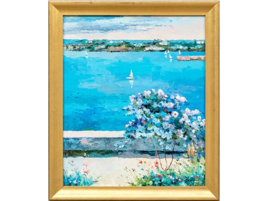 Signed Oil On Canvas, Sailing In Summer