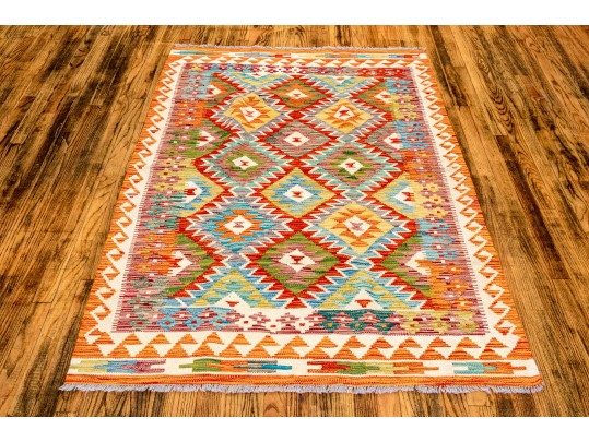 Hand Woven Wool Kilim, 6'-2