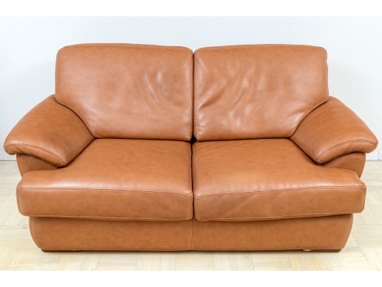 Bianchi & Co. Italian Leather Loveseat Sova