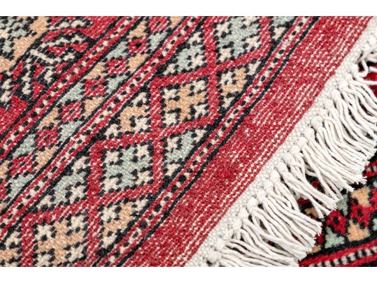 Hand Knotted Wool Pakistan Bokara Mat, 3'-1