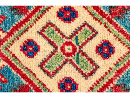 Hand Knotted Wool Pakistan Kazak Mat, 2' X 3', New