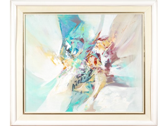 Signed Acrylic On Canvas, Abstract