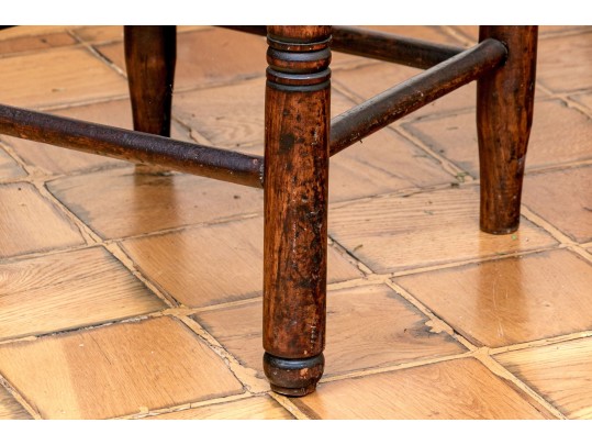 New England Maple Queen Anne Ladder Back Side Chair, 18th Century