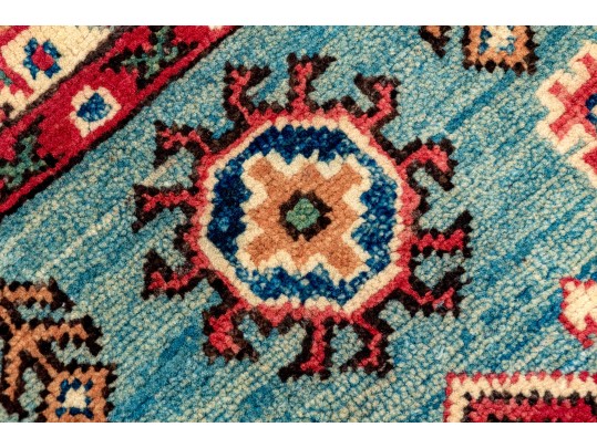 Hand Knotted Wool Pakistan Kazak Mat, 2' X 3', New