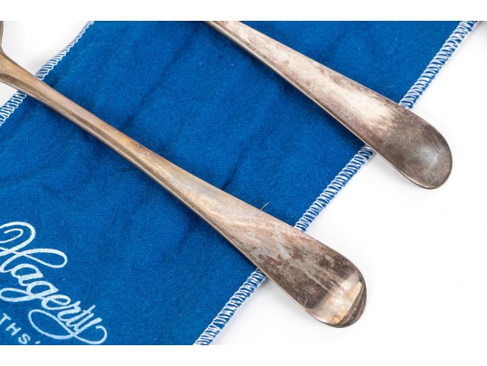 Three English Georgian Sterling Silver Tablespoons 8.085 Troy Ozs. 