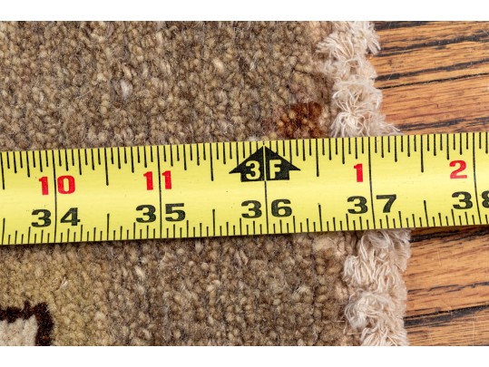 Arts And Crafts Style Hand Knotted Wool Mat, 2' X 3', New