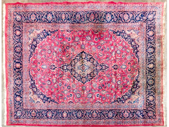 Hand-knotted Wool Tabriz Carpet, 12'-7