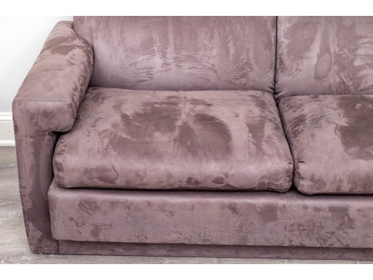 Mid Century Upholstered Microsuede Loveseat