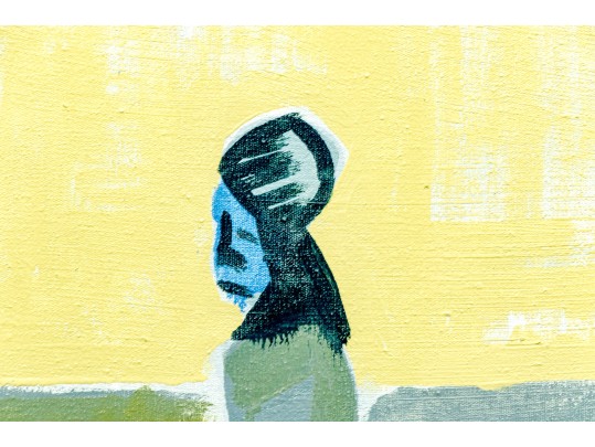 Expressionist Style Oil On Canvas, Figural Cityscape