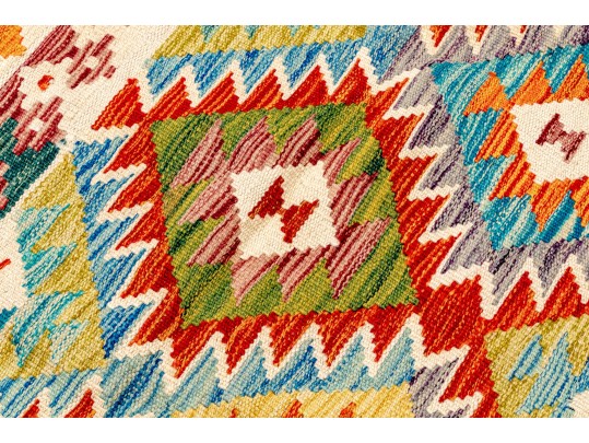 Hand Woven Wool Kilim, 6'-2