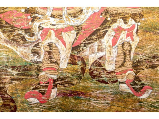 Chinese Decorative Print After Lijiang Baisha Murals