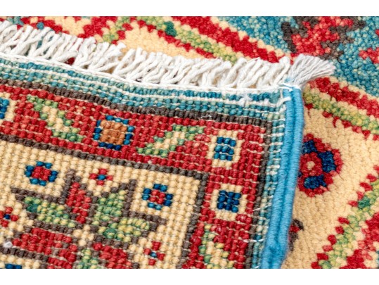 Hand Knotted Wool Pakistan Kazak Mat, 2' X 3', New