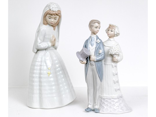 Lladro And Nao Porcelain Figurines