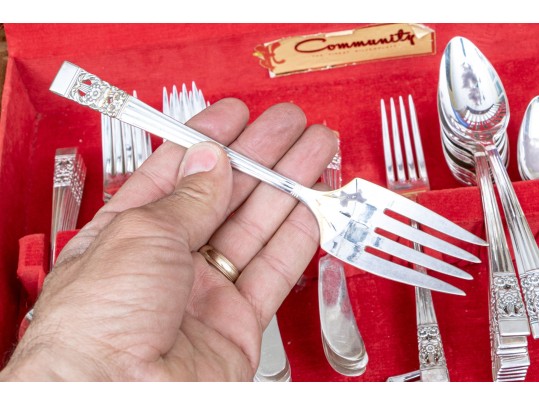 Community Silver Plated Flatware Set With Storage Box