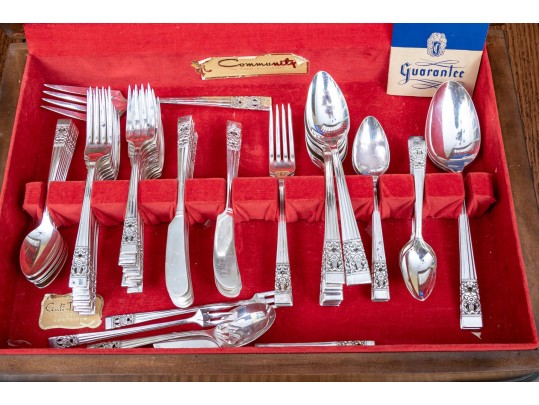 Community Silver Plated Flatware Set With Storage Box