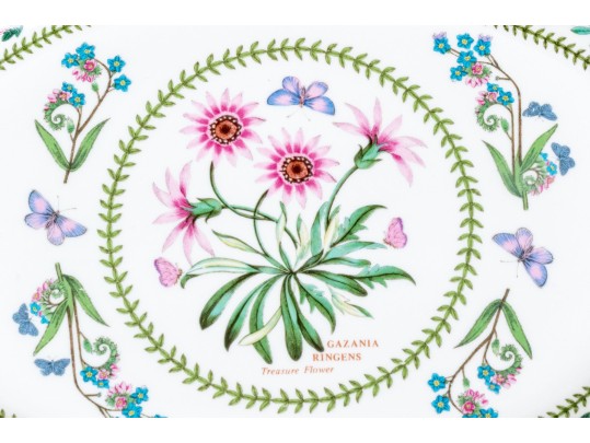 Set Of Six Portmeirion Botanical China Platters- 