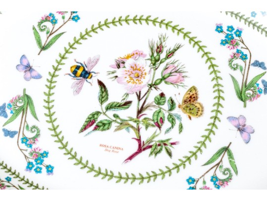 Set Of Six Portmeirion Botanical China Platters- 