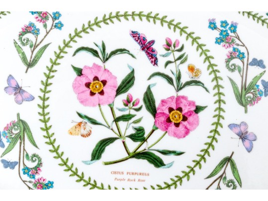 Set Of Six Portmeirion Botanical China Platters- 