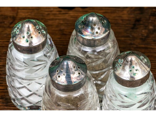 Set Of Four Waterford Crystal Salt And Pepper Casters