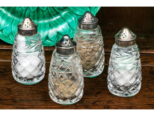 Set Of Four Waterford Crystal Salt And Pepper Casters