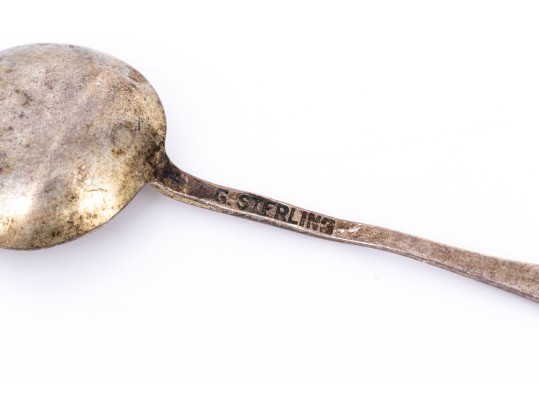 Collection Of Ten Sterling And Coin Silver Salt Spoons 