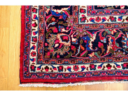 Vibrant Hand-Knotted Persian Wool Area Rug, 11'9