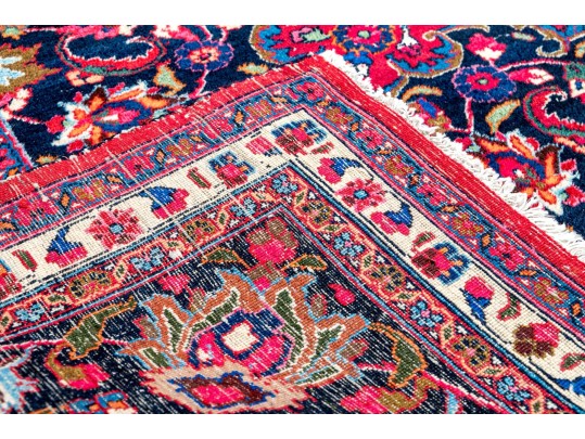 Vibrant Hand-Knotted Persian Wool Area Rug, 11'9