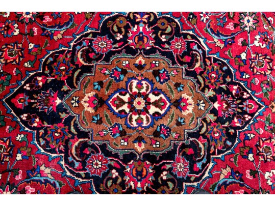 Vibrant Hand-Knotted Persian Wool Area Rug, 11'9