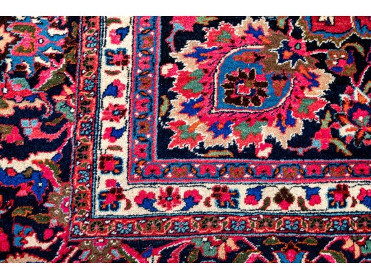 Vibrant Hand-Knotted Persian Wool Area Rug, 11'9