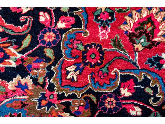 Vibrant Hand-Knotted Persian Wool Area Rug, 11'9