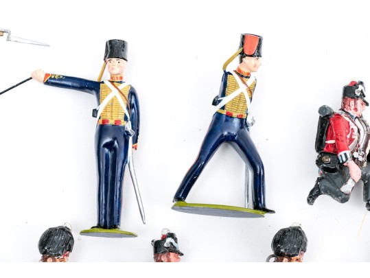 Collection Of Eighteen Hand-Painted Lead Toy Soldiers