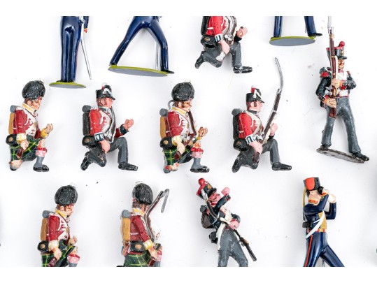 Collection Of Eighteen Hand-Painted Lead Toy Soldiers