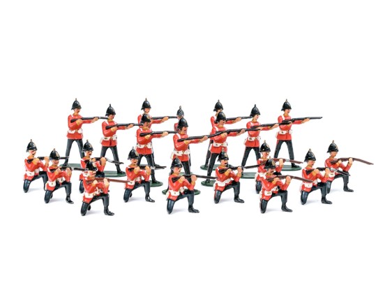 Collection Of Twenty-two Hand-painted Lead Toy Soldiers
