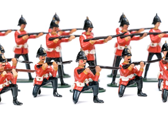 Collection Of Twenty-two Hand-painted Lead Toy Soldiers