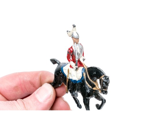 Collection Of Ten Hand-Painted Lead Soldiers Mounted On Horseback