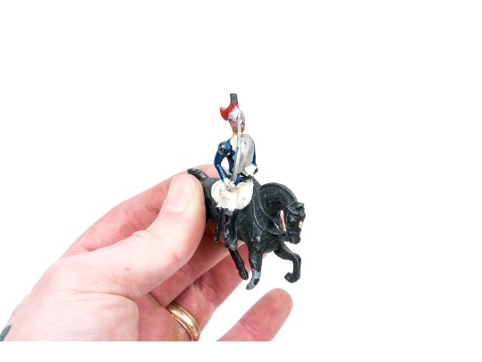 Collection Of Ten Hand-Painted Lead Soldiers Mounted On Horseback