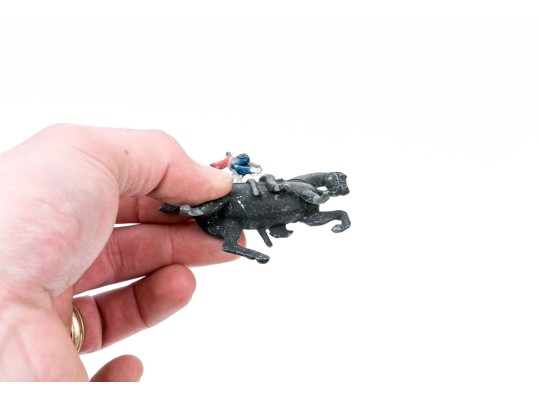 Collection Of Ten Hand-Painted Lead Soldiers Mounted On Horseback