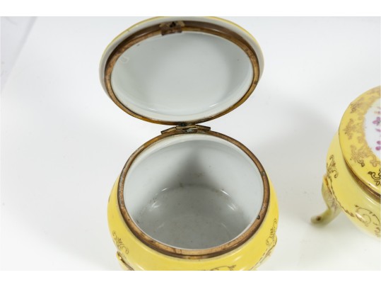 Japanese Limoges Style Porcelain Trinket Boxes 