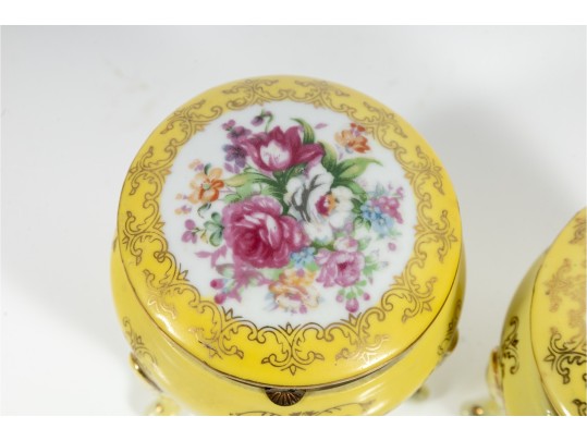 Japanese Limoges Style Porcelain Trinket Boxes 